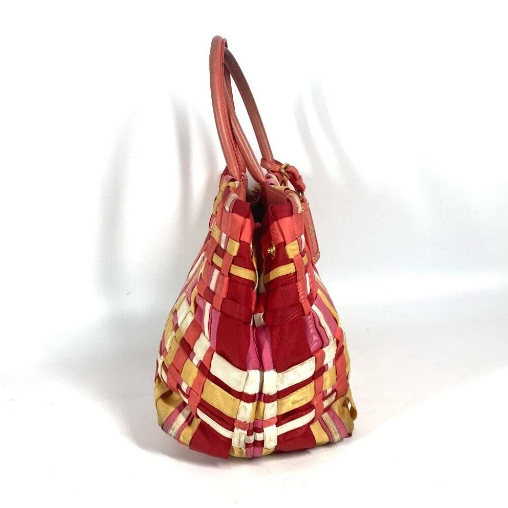 PRADA BN1653 Multicolore Logo braid Shoulder Bag Tote Bag Handbag Shoulder Bag - Picture 3 of 16